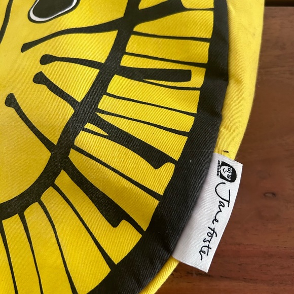 Jane Foster lion purse bag retro Scandinavian wood handle yellow - Picture 3 of 6